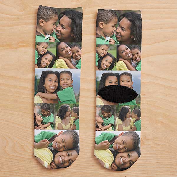 photo collage personalized kids photo socks