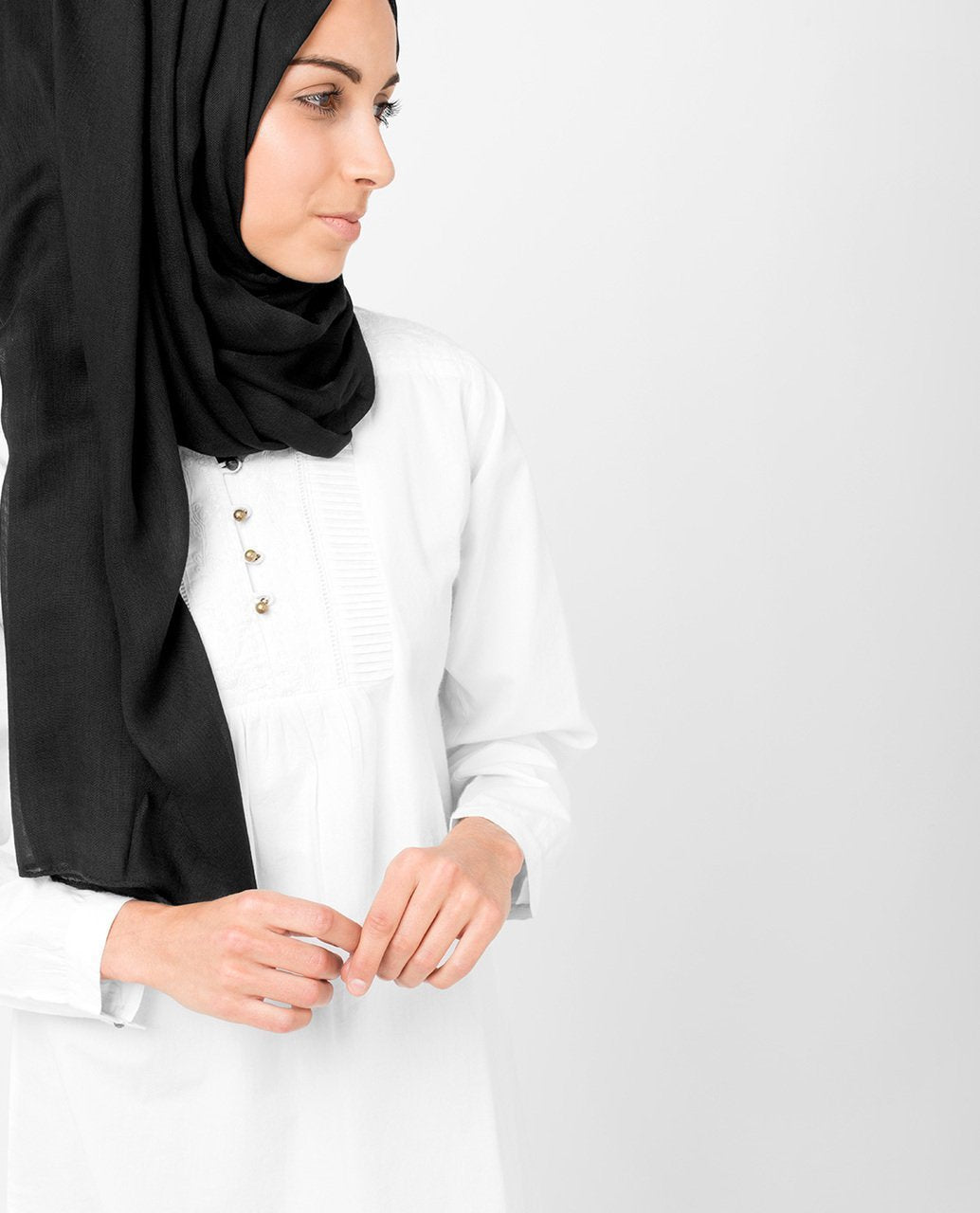 Anthracite Black Viscose Hijab