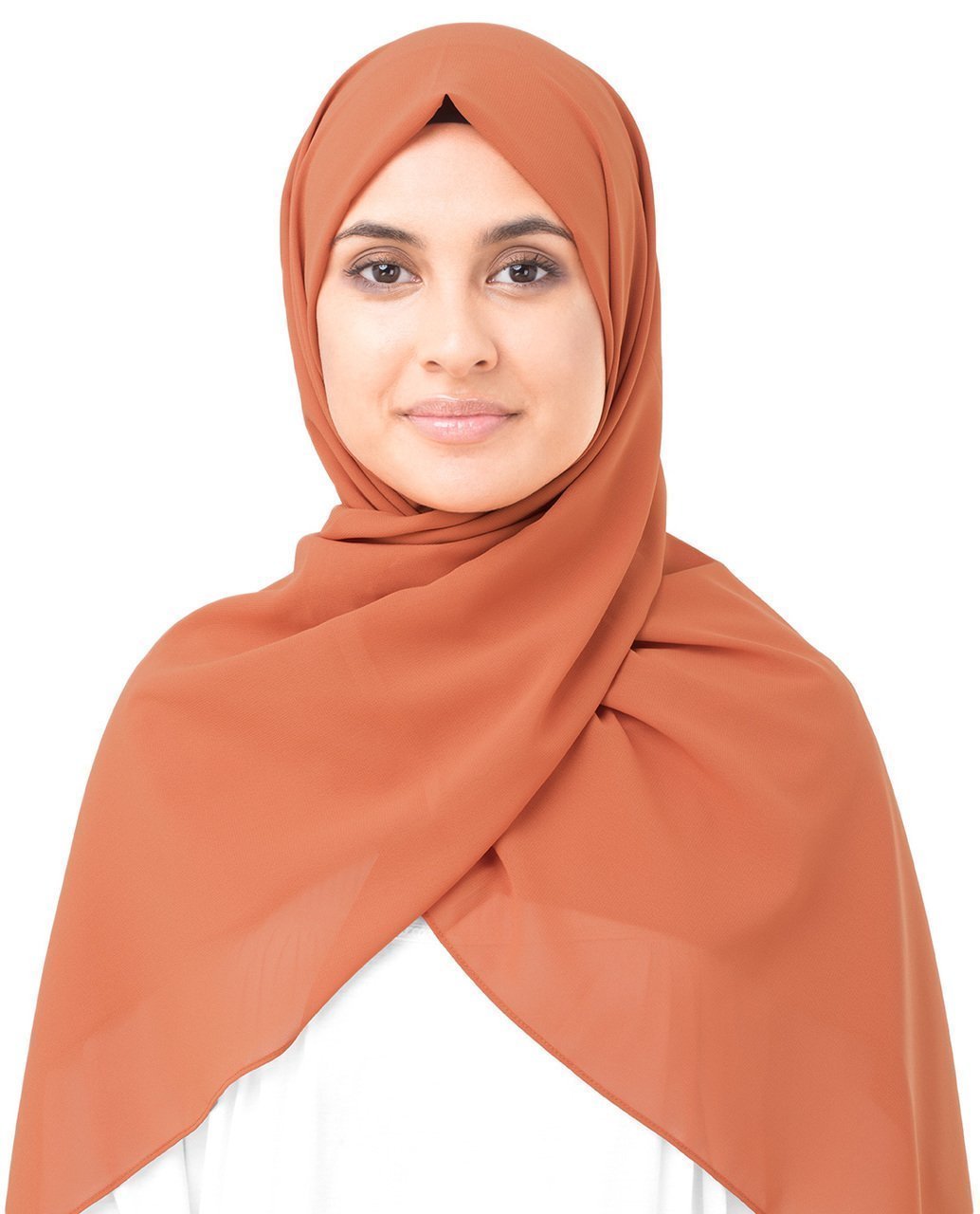 Apricot Orange Georgette Hijab