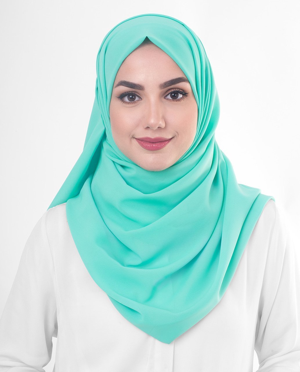 Aqua Green Georgette Hijab