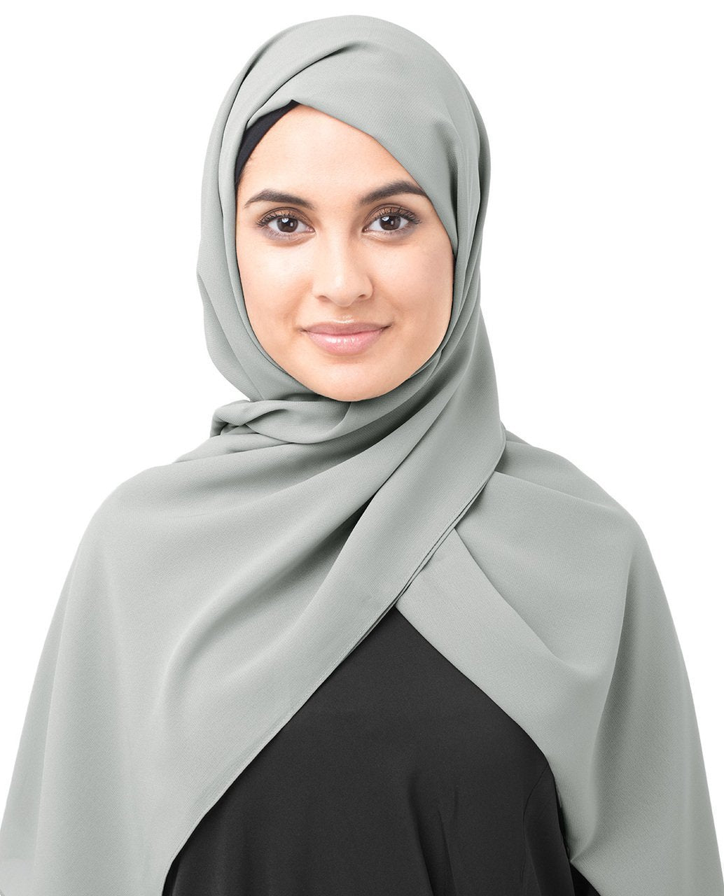 Ash Grey Georgette Hijab