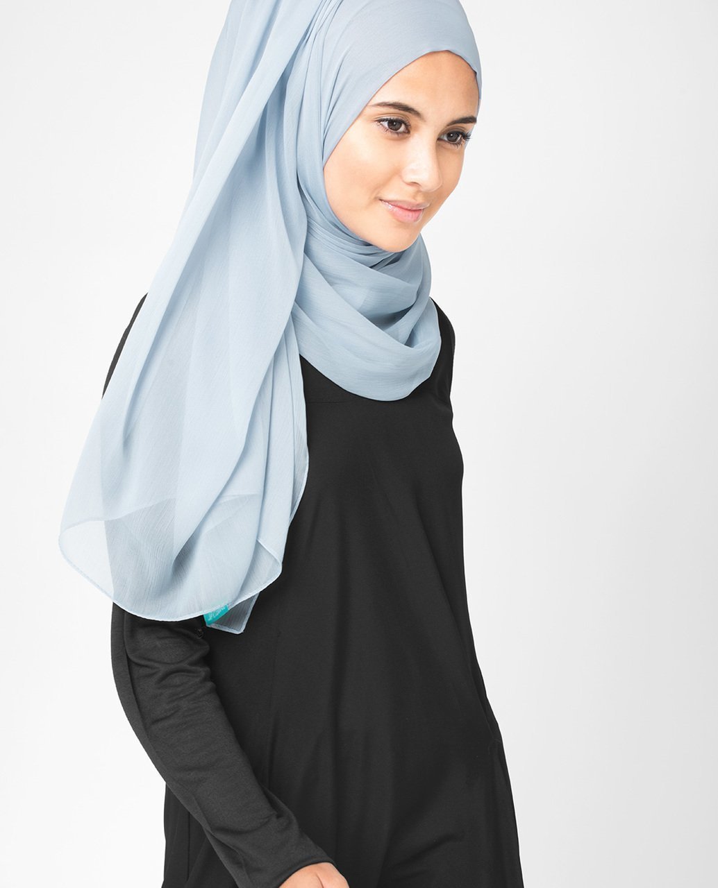 Ashley Blue Chiffon Hijab