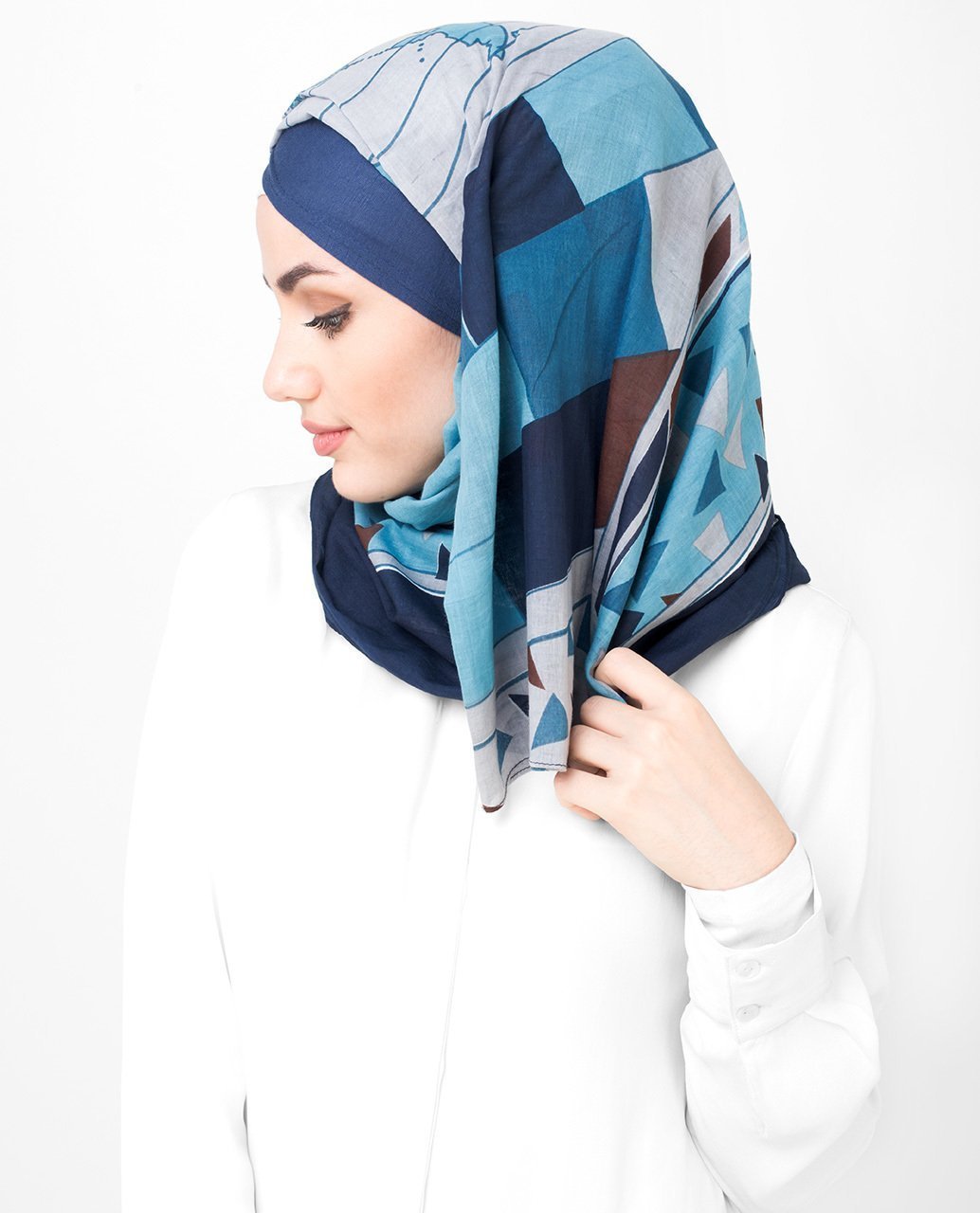 Blue and Teal Cotton Hijab