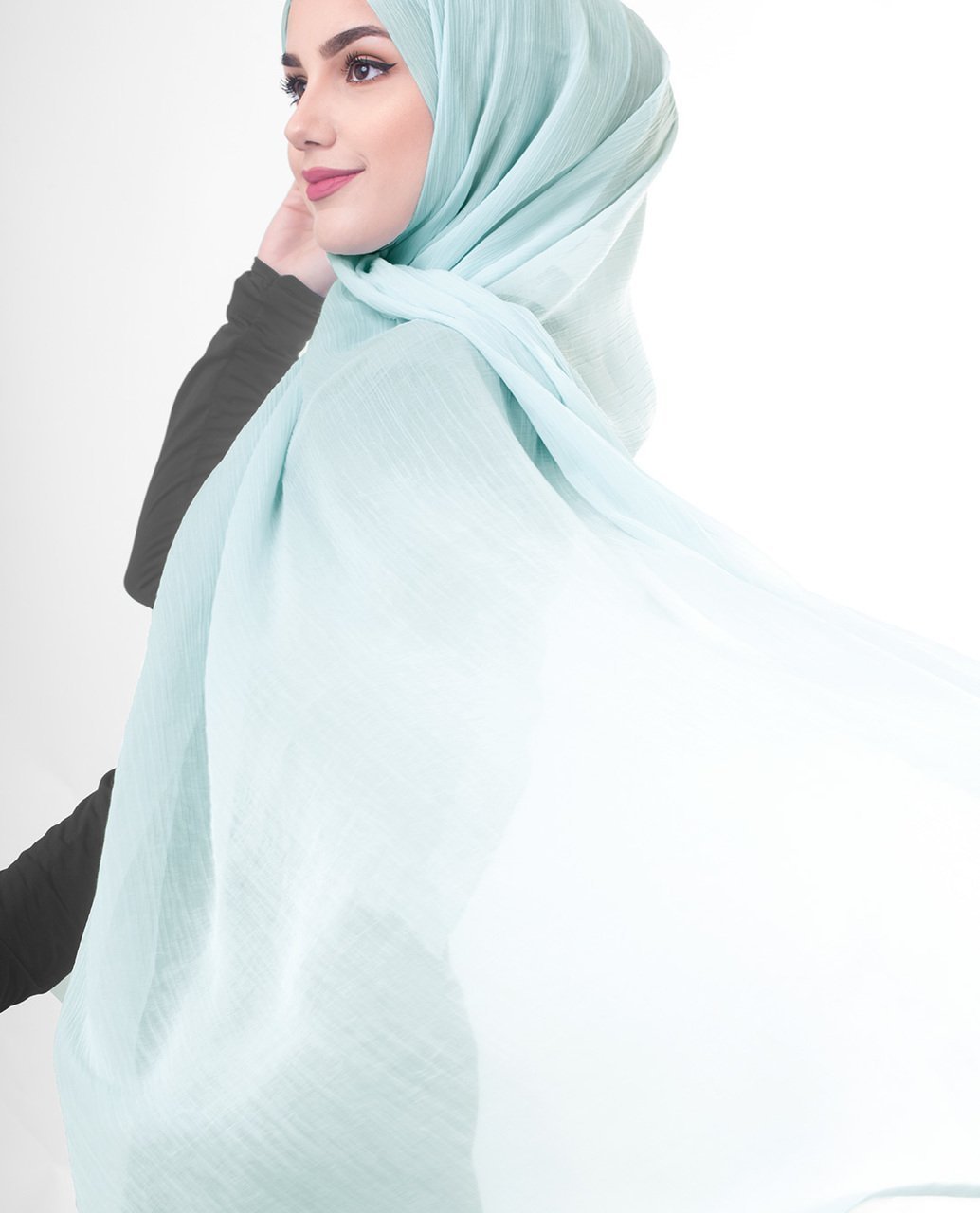 Blue Glow Chiffon Hijab