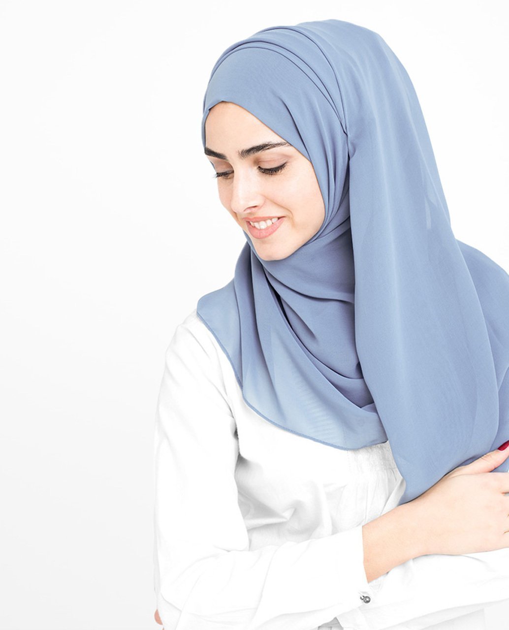 Blue Languid Lavender Georgette Hijab