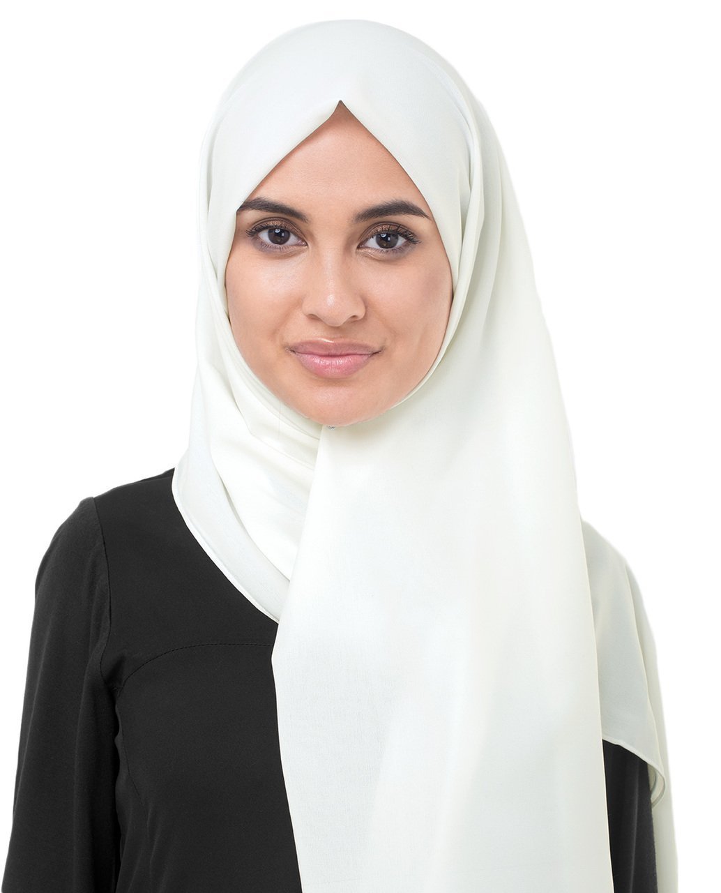 Bright White Georgette Hijab