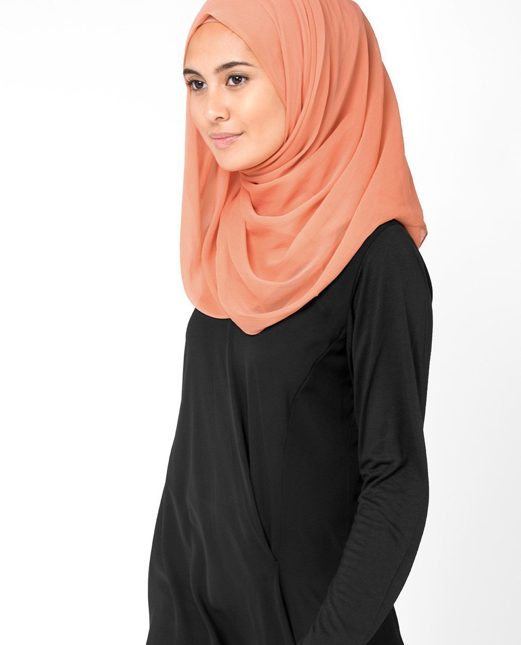 Carnelian Orange Chiffon Hijab