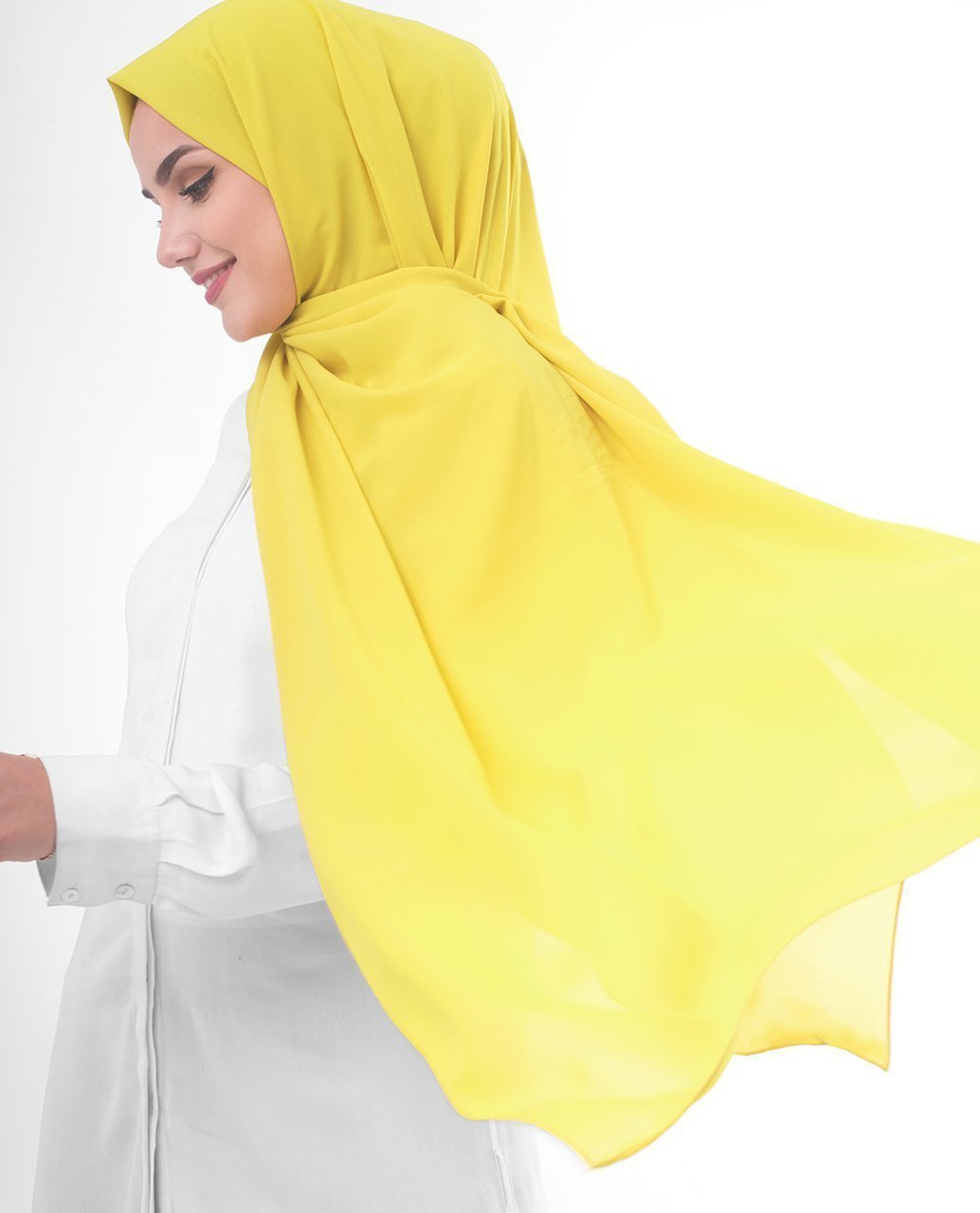 Celery Yellow Georgette Hijab