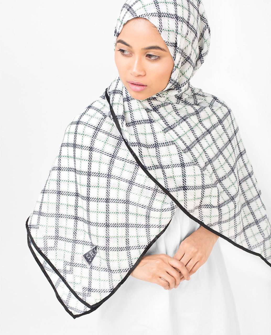 Check Motif Viscose Hijab