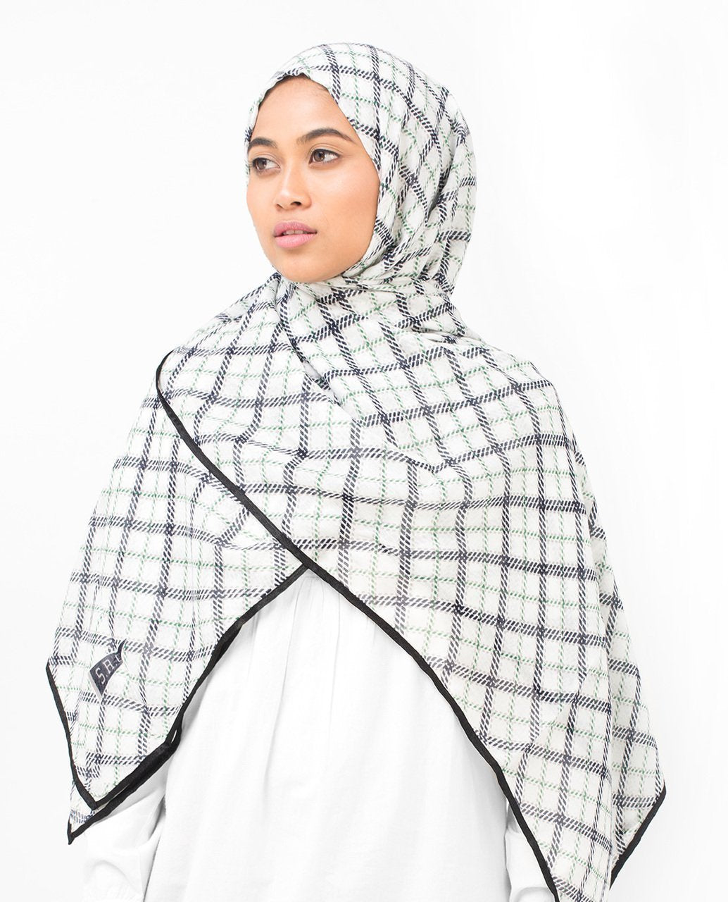 Check Motif Viscose Hijab