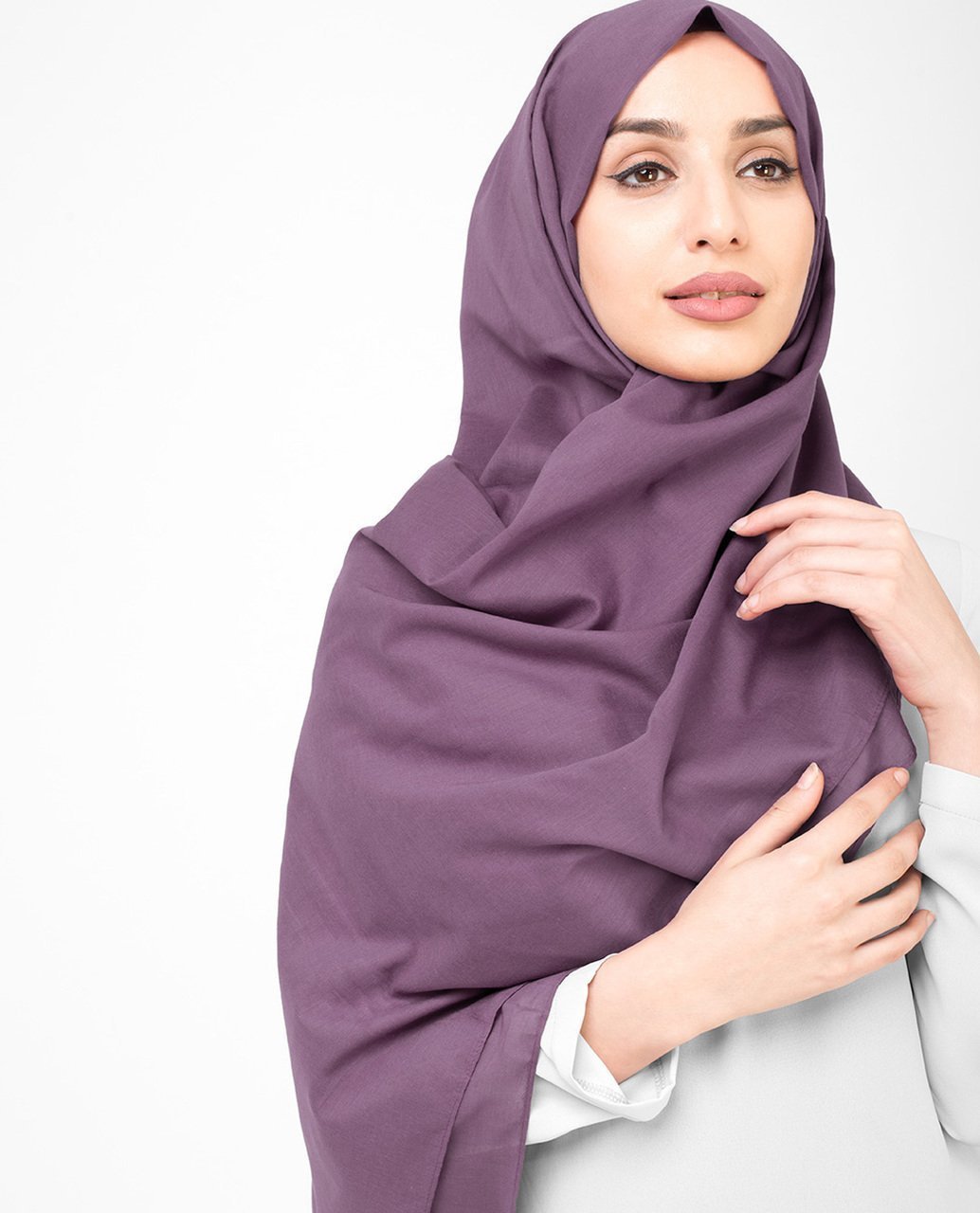 Dusty Lavender Cotton Voile Hijab