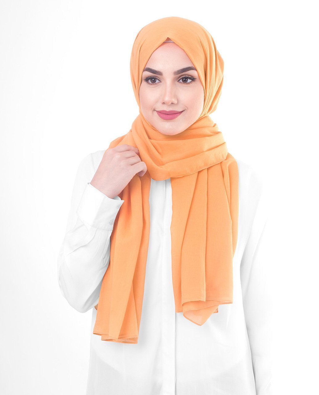 Tangerine Cotton Voile Hijab
