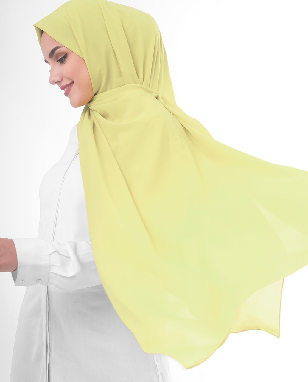 Lemon Grass Georgette Hijab