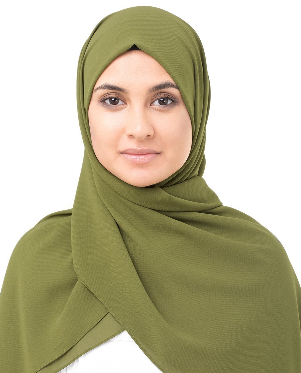 Olive Drab Green Georgette Hijab