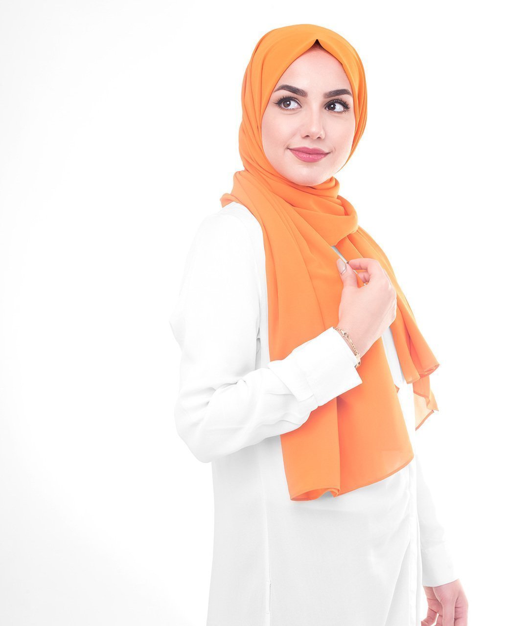 Orange Pepper Georgette Hijab
