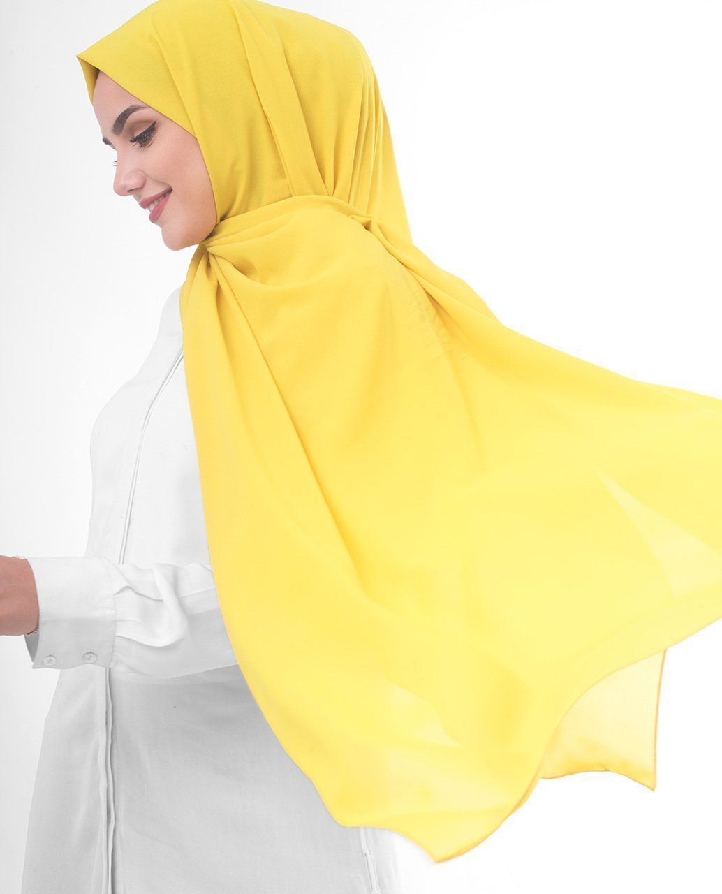 Sulphur Yellow Georgette Hijab