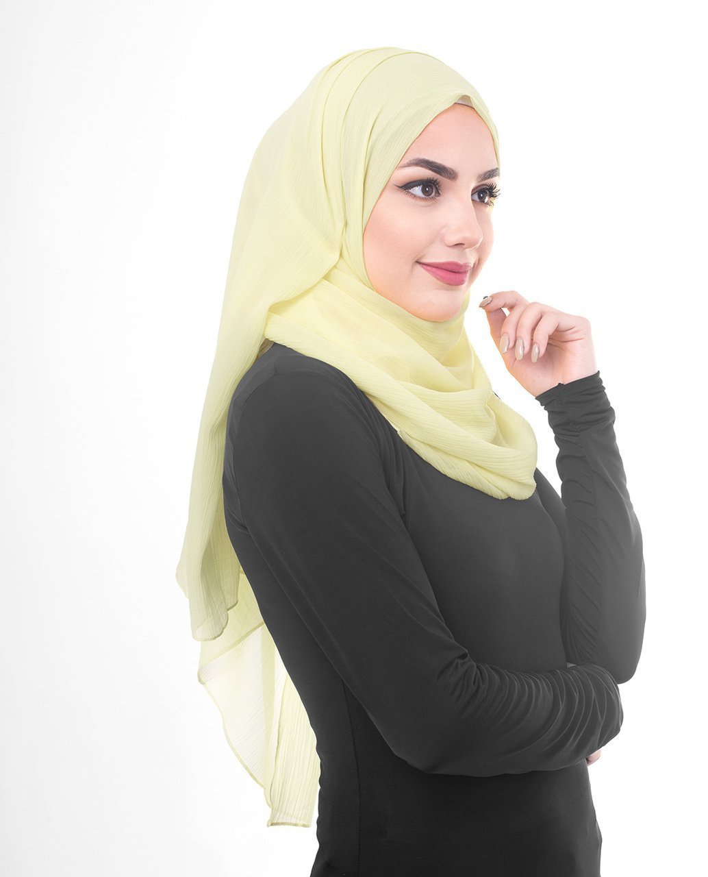Tender Yellow Chiffon Hijab