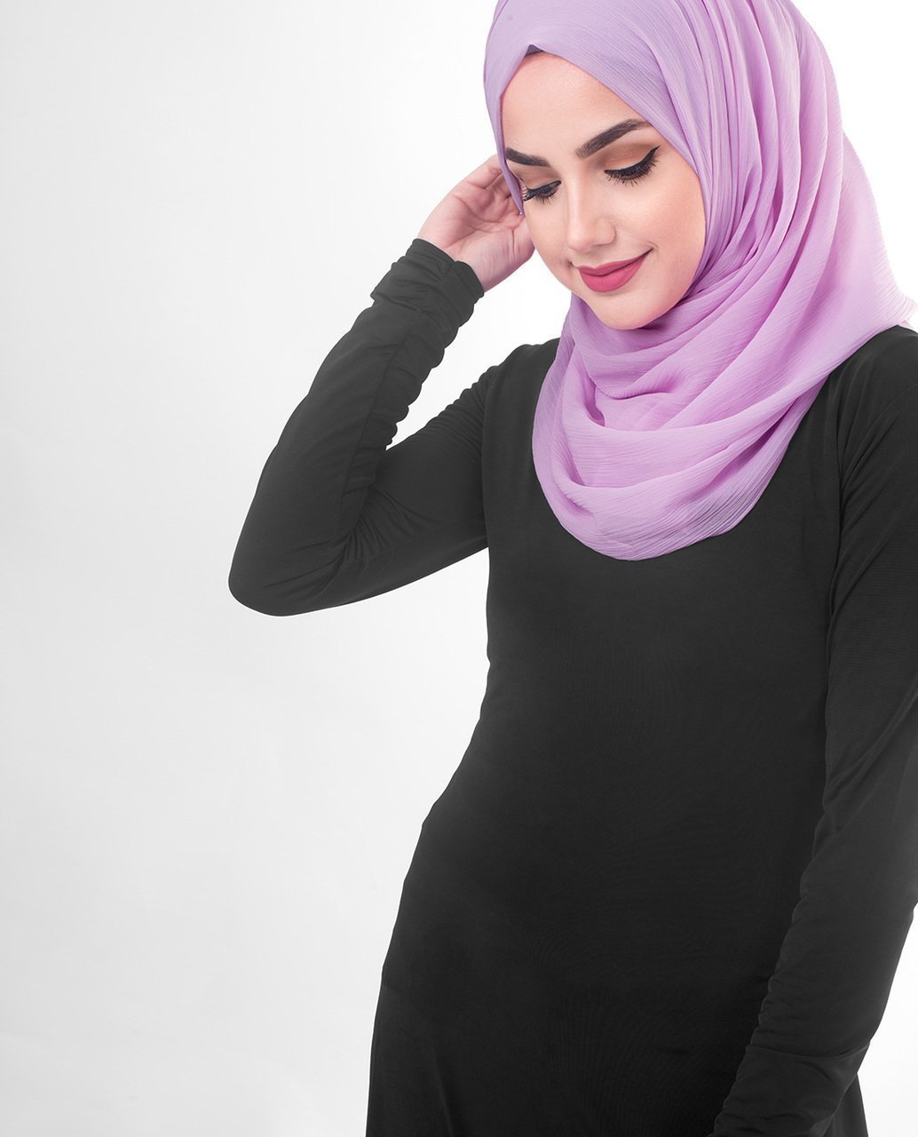 Violet Tulle Chiffon Hijab