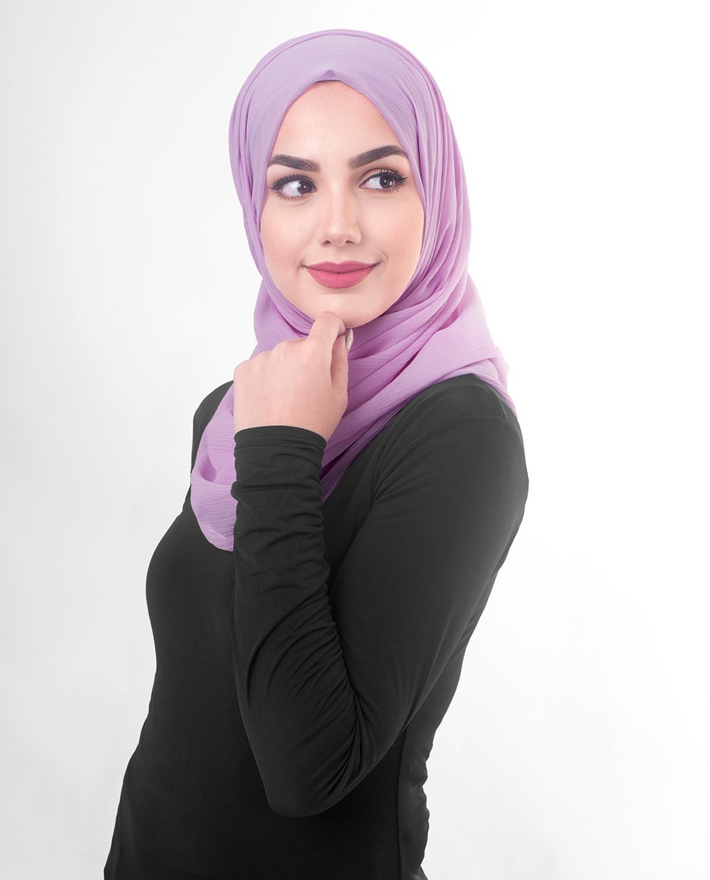 Violet Tulle Chiffon Hijab