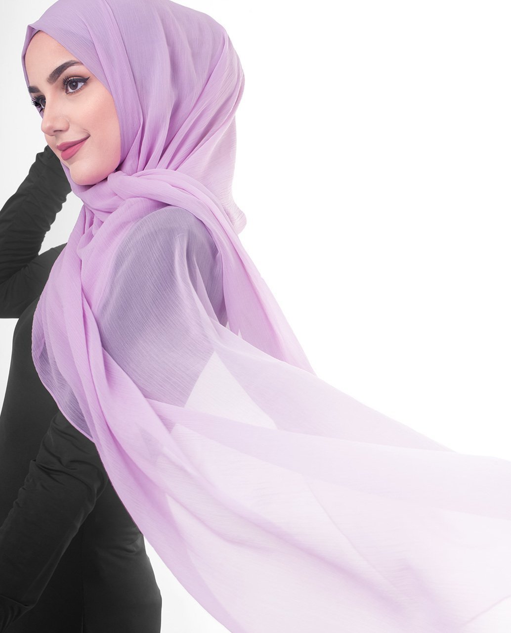 Violet Tulle Chiffon Hijab