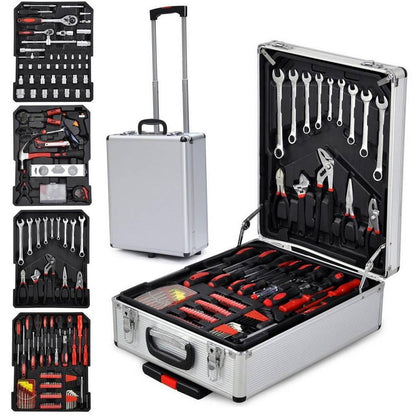 "Happyline" 799pcs Aluminum Trolley Case Tool Set Silver