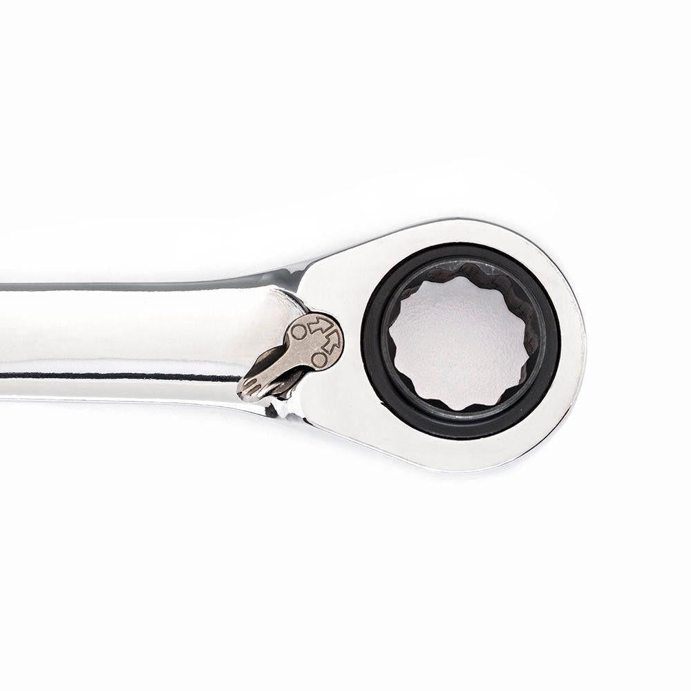 Husky 4-in1 Reversible Ratcheting Wrench Set 2 Pack Metric Quad Drive Hand Tool