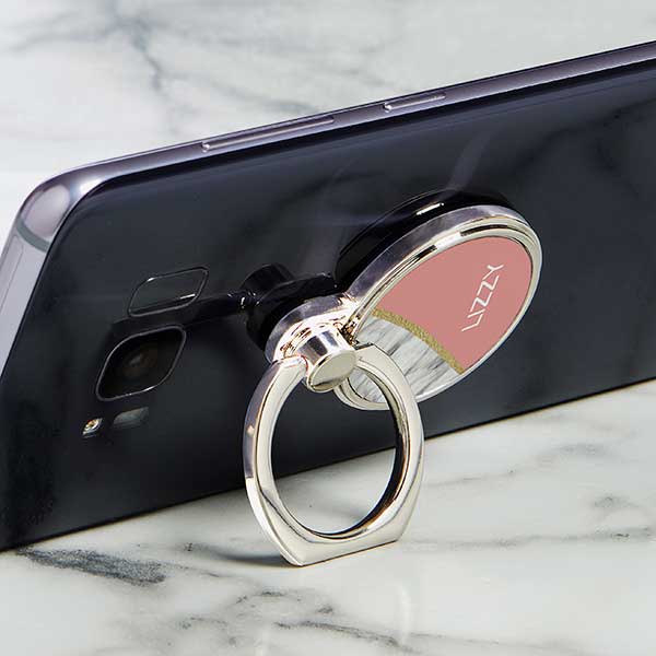 marble chic personalized phone ring holder
