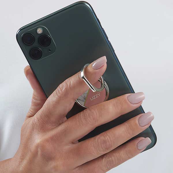 marble chic personalized phone ring holder