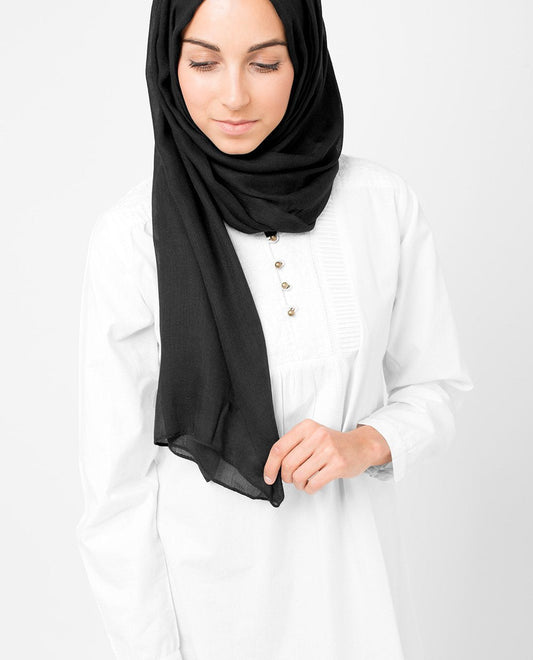 Anthracite Black Viscose Hijab