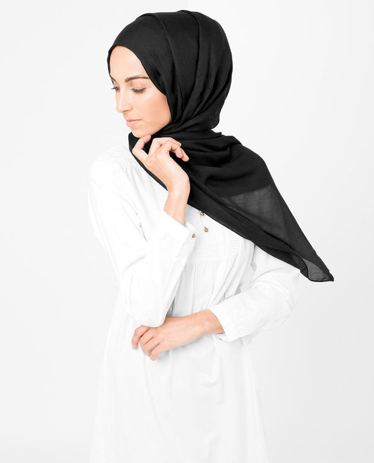 Anthracite Black Viscose Hijab