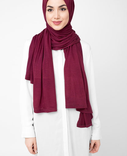 Beaujolais Red Viscose Jersey Hijab