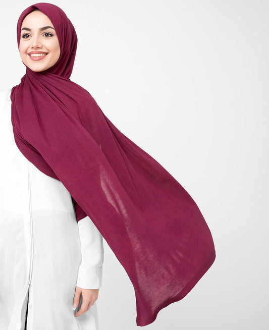 Beaujolais Red Viscose Jersey Hijab
