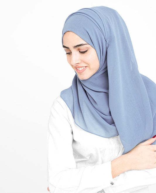 Blue Languid Lavender Georgette Hijab