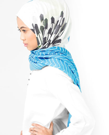 River Blue and Lime Punch Hijab