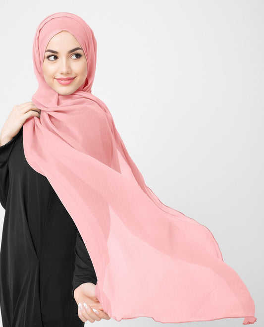 Bridal Rose Chiffon Hijab