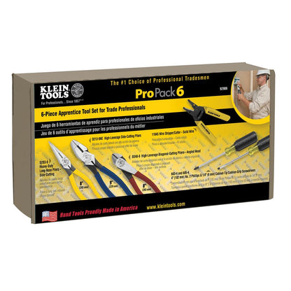 Klein Tools 92906 6-Piece Apprentice Tool Set for Trade Professionals