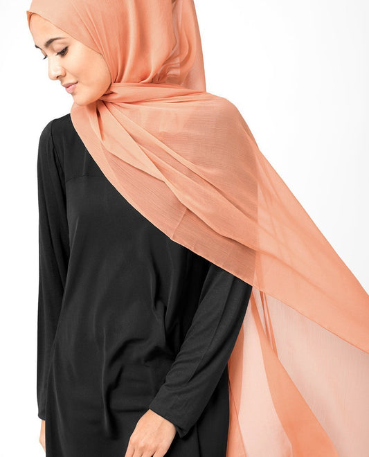Carnelian Orange Chiffon Hijab