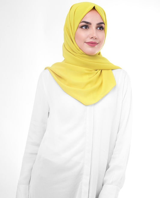 Celery Yellow Georgette Hijab
