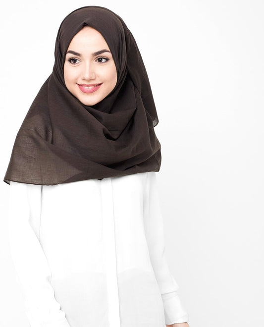 Chestnut Cotton Voile Hijab