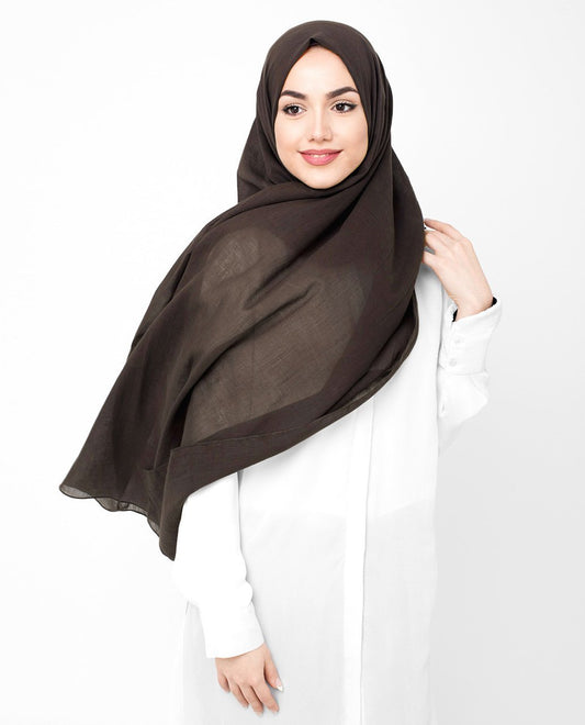 Chestnut Cotton Voile Hijab