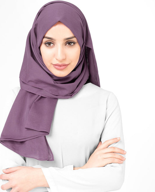 Dusty Lavender Cotton Voile Hijab