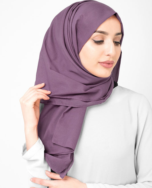 Dusty Lavender Cotton Voile Hijab