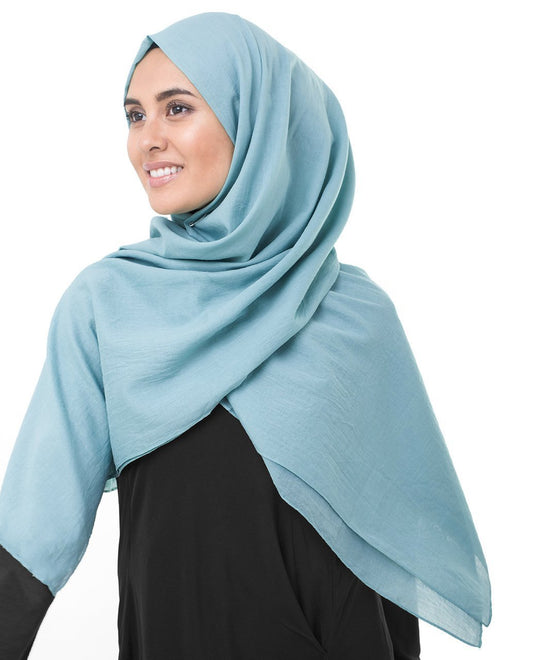 Sky Blue Cotton Voile Hijab