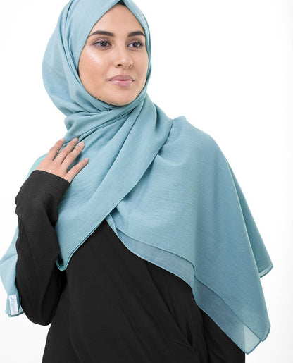 Sky Blue Cotton Voile Hijab