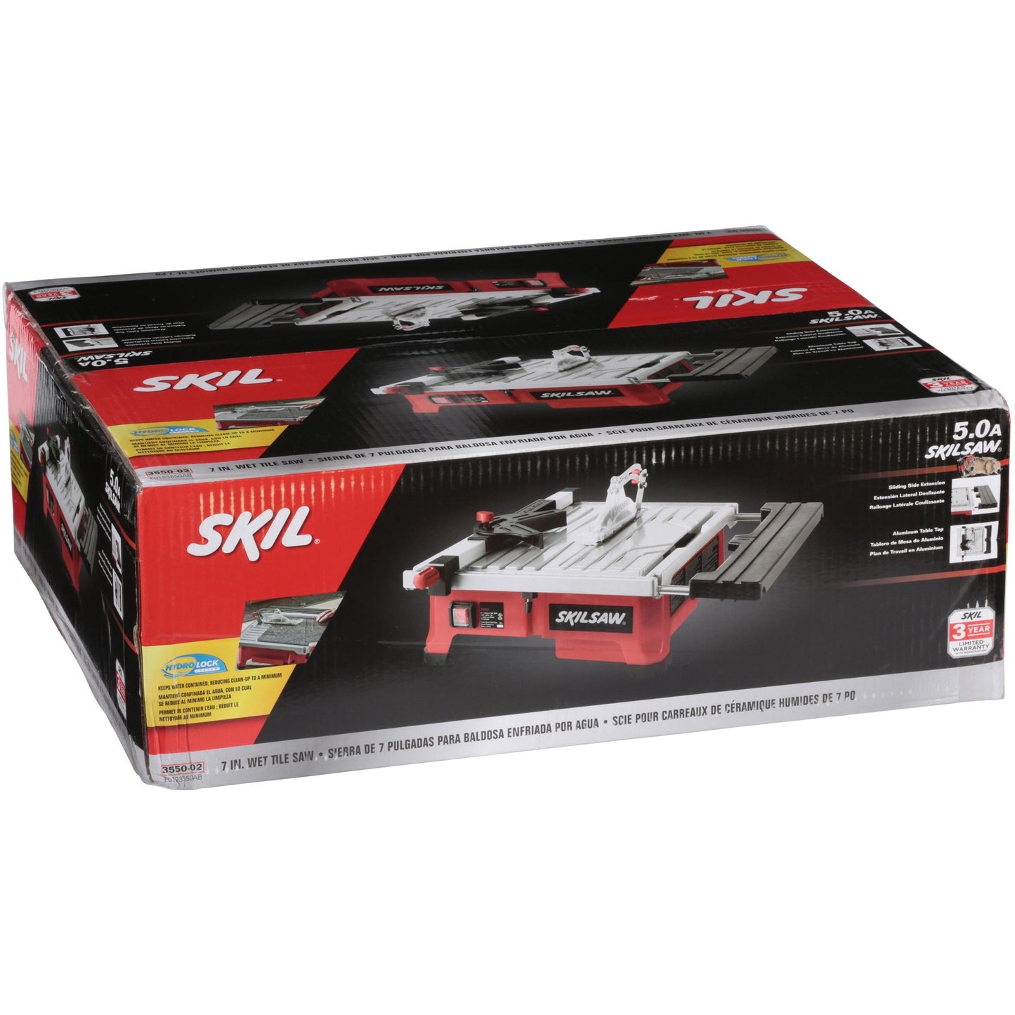 SKILSAW 3550-02 5.0A 7-Inch Wet Tile Saw 5 Pc Box