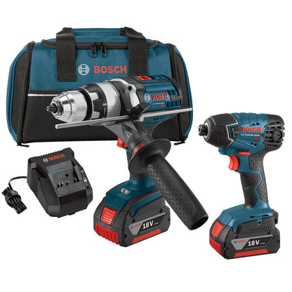 Factory-Reconditioned  CLPK222-181-RT 18V 4.0 Ah Cordless Lithium-Ion Brute Tough Hammer Drill and Hex Impact Driver Combo Kit (Refurbished)