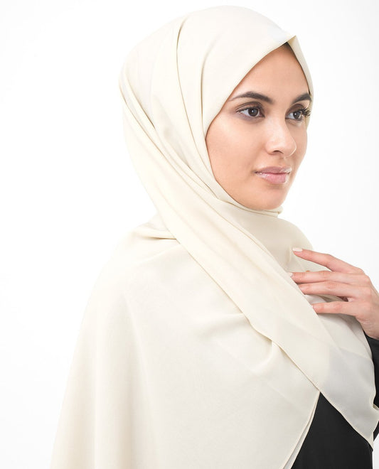 Fog Beige Georgette Hijab