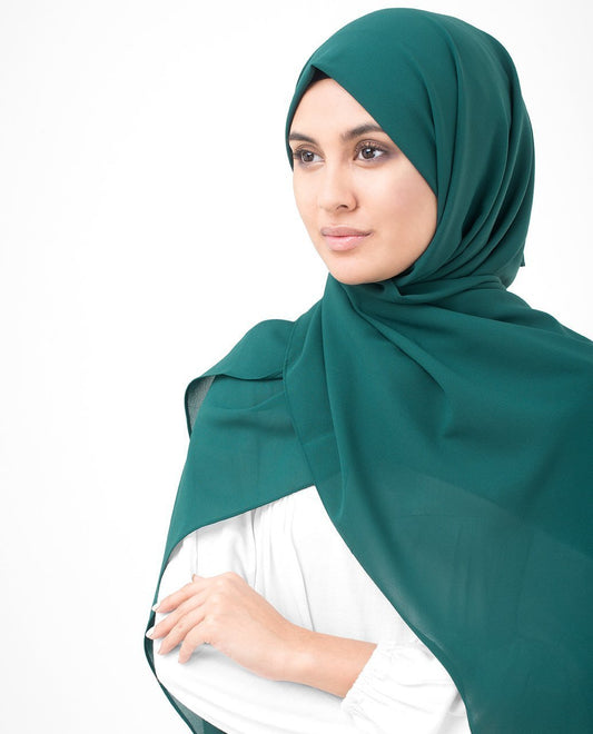 June Bug Green Georgette Hijab