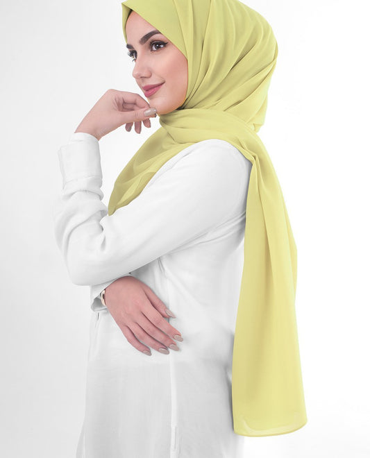 Lemon Grass Georgette Hijab