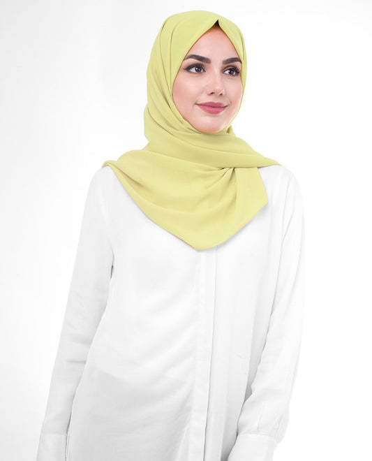 Lemon Grass Georgette Hijab